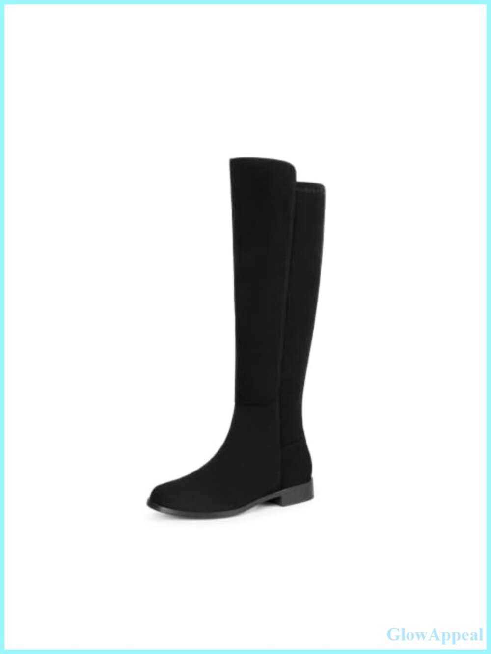 Women's Knee High Flat Low Heel Faux Suede Equestrian Boots